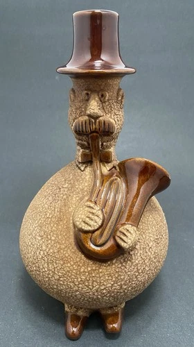 Vintage Royal Haeger Pottery Toe Tapper Barware Decanter Musician Playing Tuba