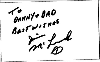 -Jim McLeod- (d.2019) Signed/Autograph/Auto Index Card St. Louis Blues NHL