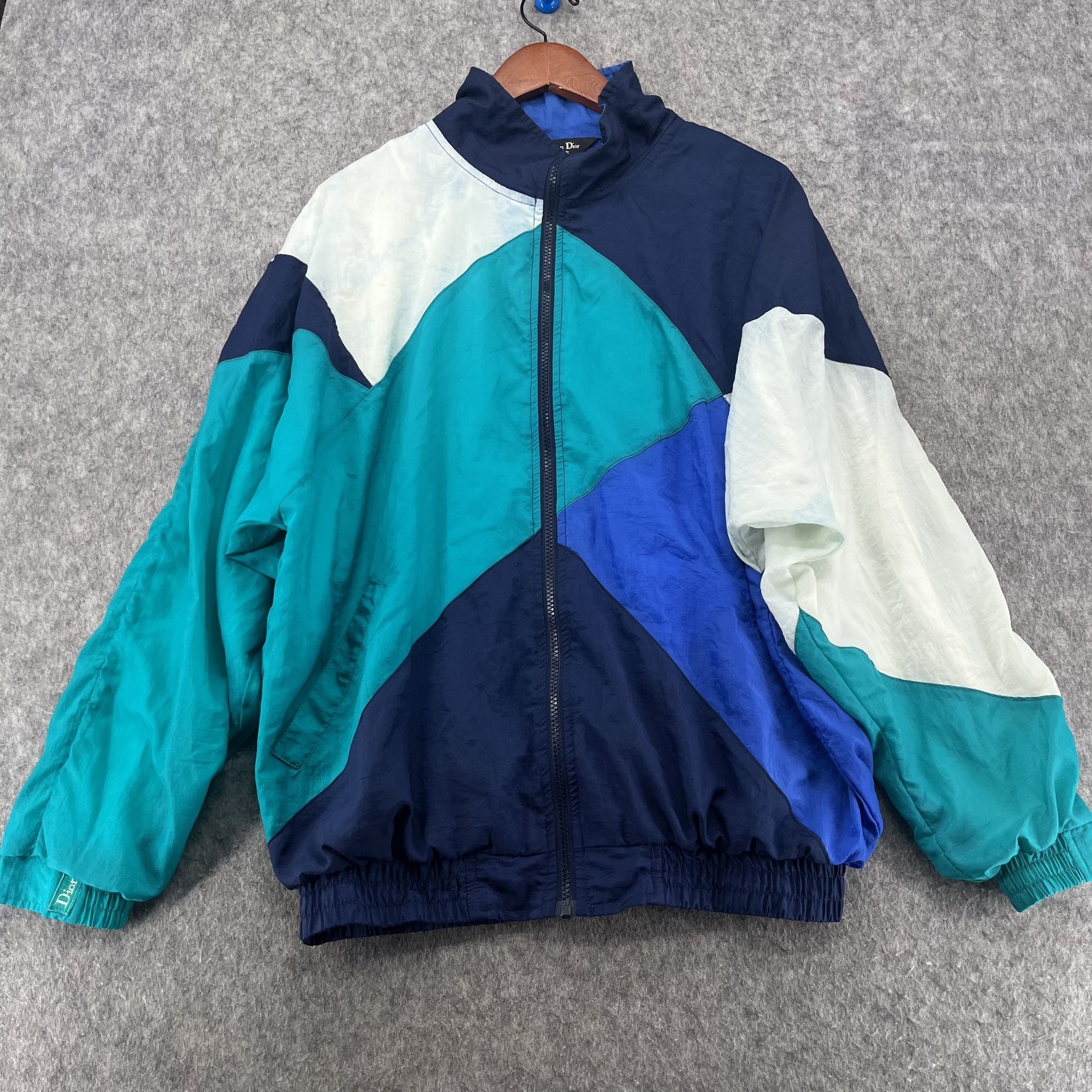 Vintage Christian Dior Monsieur Jacket Mens M Nylon Colorblock Windbreaker 90s