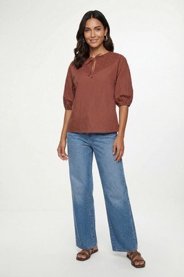 Wallis Chocolate Bluse Damen Daywear Tops