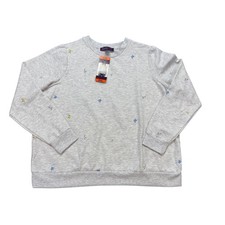 Gloria Vanderbilt Sweatshirt Women XXL Gray NWT Embroidered Floral Crewneck