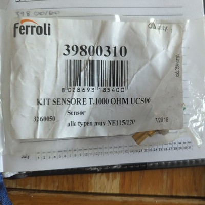 Ferroli Optima & Xignal Temperatursensor Thermister 39800310