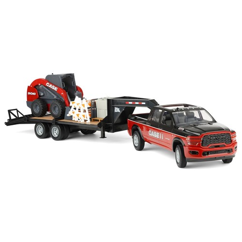 ERTL Big Farm 1/16 Case IH Ram Pickup Truck w/ Case SV340 Skid Loader Set 47638 - Picture 2 of 15