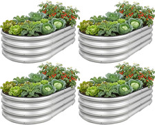 Galvanized Raised Garden Bed- Planter Garden Boxes Outdoor, Raised Beds for Gard