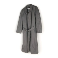 Vintage 90s Christian Dior Monsieur Trench Coat Sz 42R Gray Belted W/ Liner