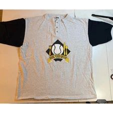 Vintage Anvil Basic Food Group Baseball Team Shirt Macaroni & Cheese 76 XL