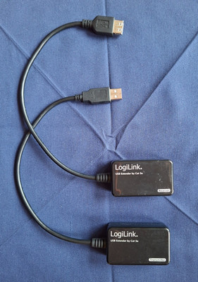 LogiLink UA0021D Verlängerung Repeater USB über CAT5/6 RJ45 Kabel Maus Tastatur