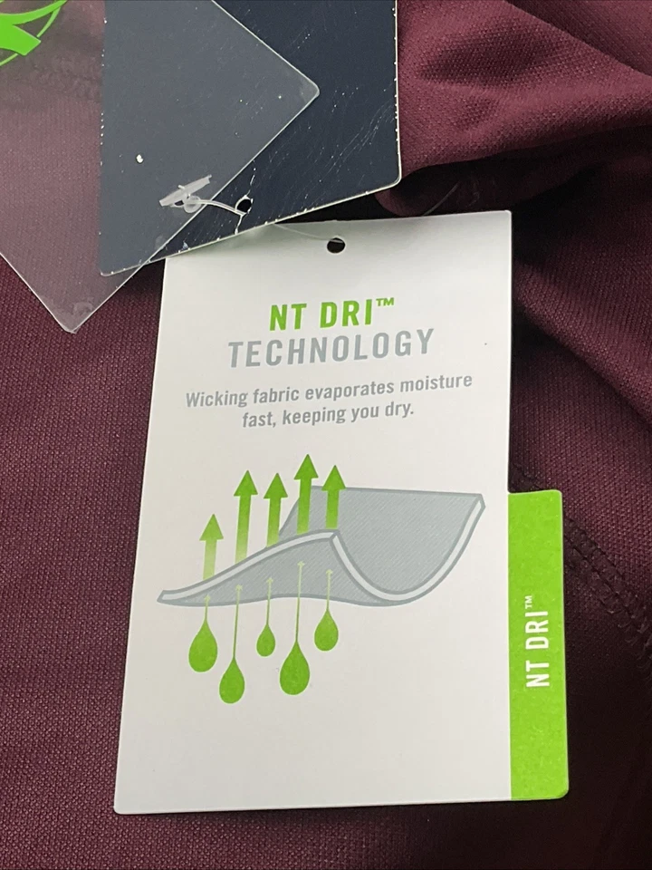 NordicTrack NT Dri Mens Sz 2XL 1/4 Zip Long Sleeve Fleece Lined Maroon Pullover - Image 4 of 4