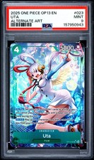 2025 One Piece OP13 Carrying On His Will Uta #023 Alternate Art PSA 9 SR