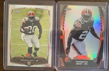 2014 Lot Of (2) Topps Chrome RC Terrance West RB Cleveland Browns #80