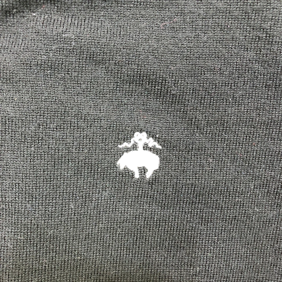 Brooks Brothers Suéter Chaleco Para Hombre 2XL XXL Negro 100% Lana Merino 346 Pullover Foto 3 de 4