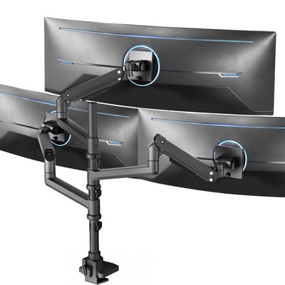 VIVO Pneumatic Triple Ultrawide Computer Monitor Desk Mount for Screens upto 49''