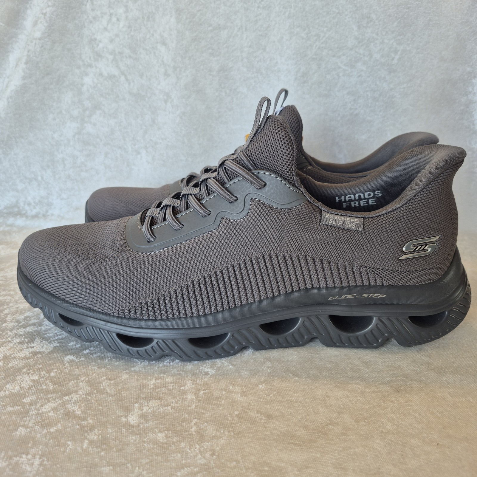 Skechers BOBS Sport Slip-Ins Glide-Step Gray Women’s Sneakers Memory Foam 117629