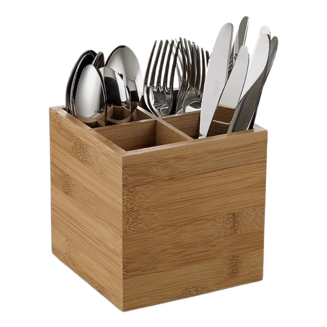 Yulin Bamboo Cutlery Holder 15X15 Cm Leone | Hotel B&B Buffet