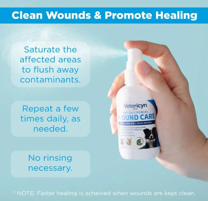 Vetericyn Plus Dog Healing Aid and Skin Repair Wound Care Spray for Exp. 5/2027 - Image 4 of 4