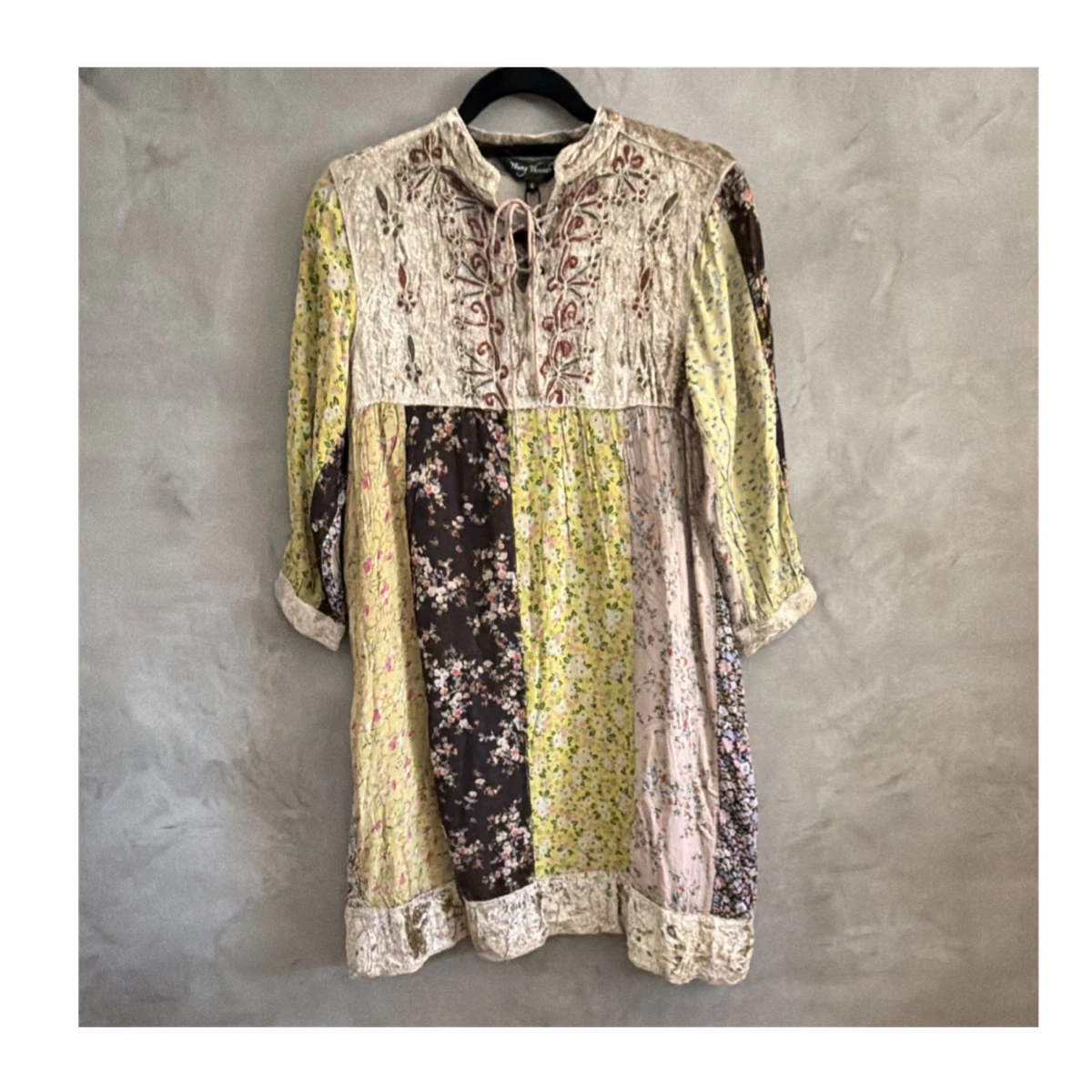blue and gold indian dress Women's Lakhnavi Handcrafted Mulmul Cotton Chikankari Top