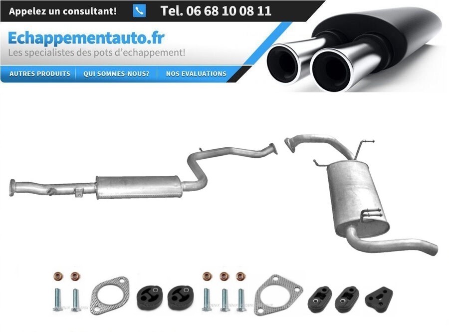 Échappement Mitsubishi Space Star 1.8 GDI 2000 2001 2002 pot central arrière MR517058