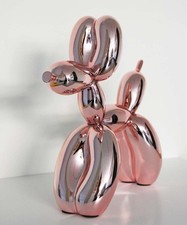 Jeff Koons - Balloon Dog Cane Rosé Gold Rosa con certificato COA Pop Art