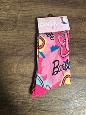 Barbie Crew Socks Pink Multicolor Graphic Print Size 9  13 New With Tags