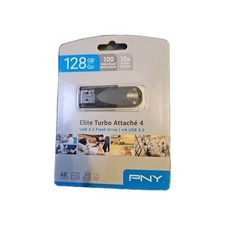 PNY - Elite Turbo Attache 4 128GB USB 3.2 Flash Drive - Gray