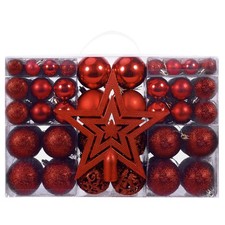 Set di 101 Palline di Natale con Palline Decorazioni Natalizie da ∅3, 4 e 6 cm e
