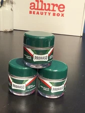 3X PRORASO PRE-SHAVE CREAM CREAMA PRE BARBA 0.5oz Sample Size NWOB/No Sealed