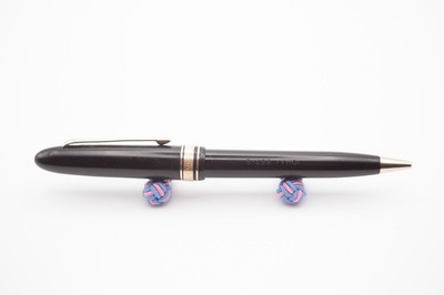Vintage Omas 557-S Kugelschreiber schwarz vergoldeter Besatz