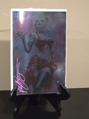 HARLEY QUINN #47 NATALI SANDERS SDCC EXCL FOIL VARIANT LTD 600 COPIES  SIGNED