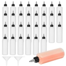 50 Pcs 8 oz Clear Plastic Squeeze Bottles, Empty Dispensing Bottles with Twis...
