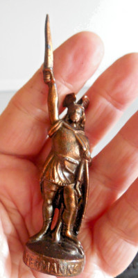 Dekorative Figur Denkmal für Hermann Schlacht im Teutoburger Wald 10 cm Messing