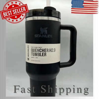 #ad Stanley Quencher H2.0 FlowState 40oz Limited Tumblers Black $34.99