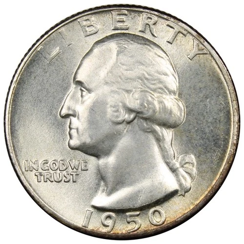1950 Washington Quarter BU/UNC Brilliantly Uncirculated Coin A2567