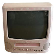 Hello Kitty Orion 14  CRT TV VHS Combo Pink 14VR-KT Vintage Junk 100V w/box