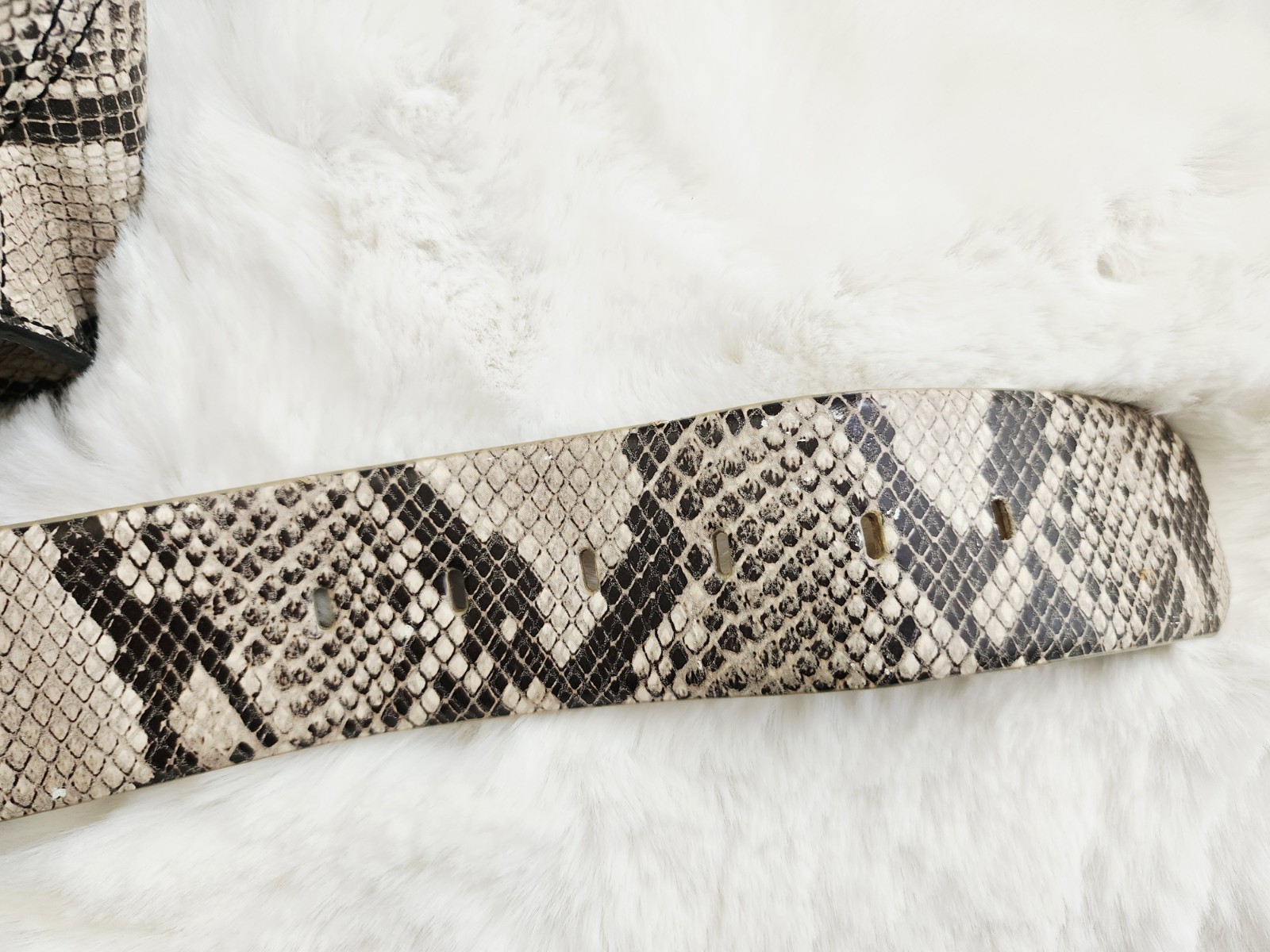 Talbots Python Snakeskin Leather Tan Work Handbag… - image 5