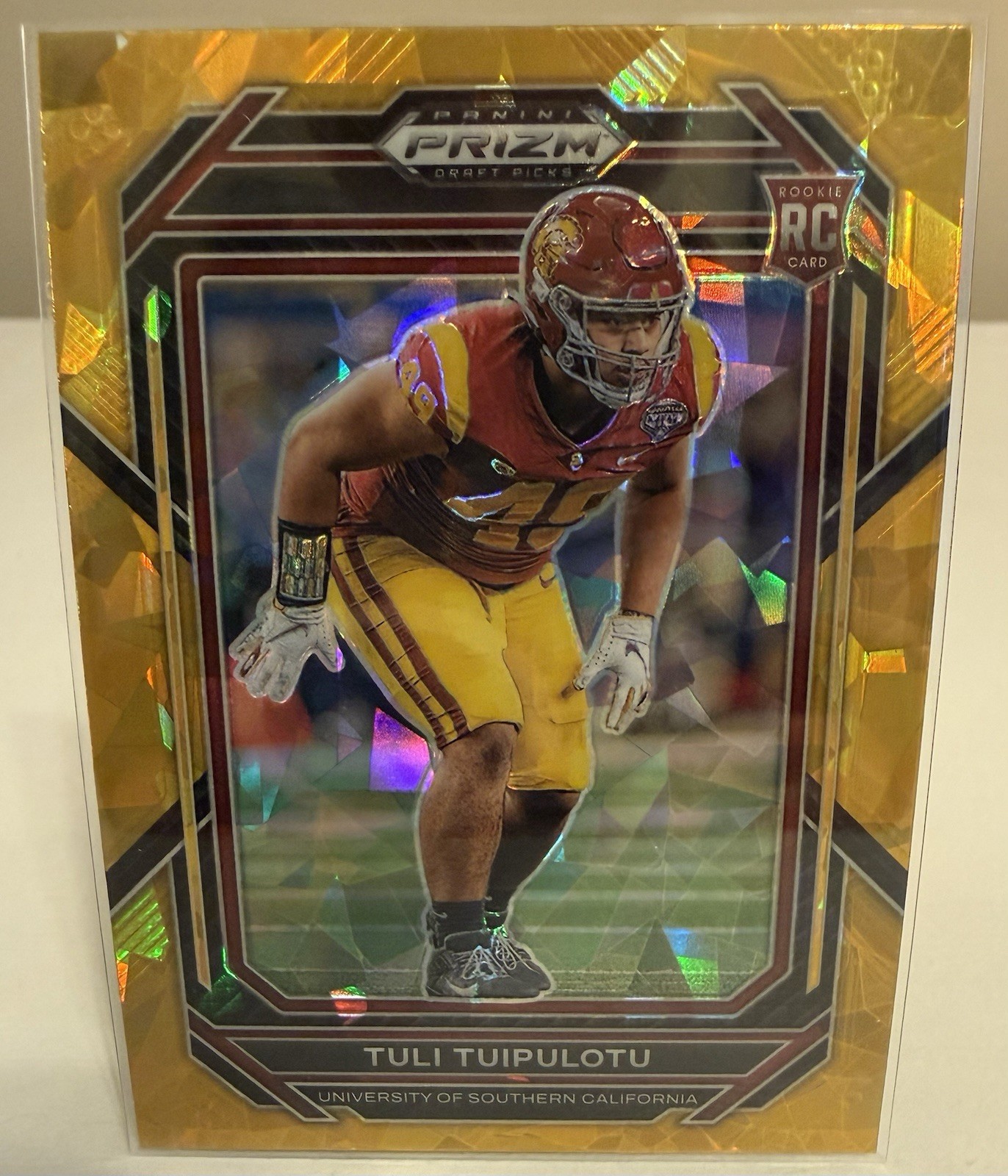 2023 Panini Prizm Draft Picks - Tuli Tuipulotu #171 Gold Ice Prizm (RC)