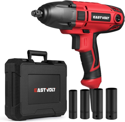 800W Electric Impact Wrench, Heavy Duty 7.5 Amp Corded Max Torque 450 Ft-Lbs 340