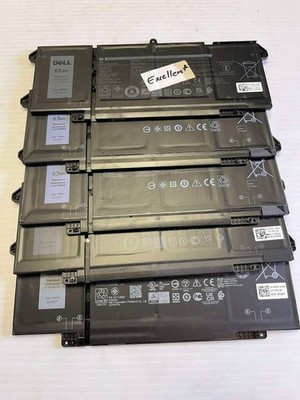 Lot of 5 Dell 63Wh 7FMXV Battery   BIOS Checked Excellent   Tested   Used