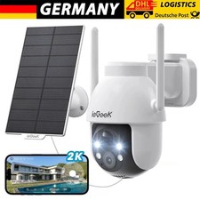 ieGeek 2K Überwachungskamera Aussen Akku Kabellose außen Nachtsicht IP65 Solar