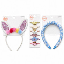 Wonder Nation Girls Hair Accessories Lot 2 Headbands 6 Elastics New