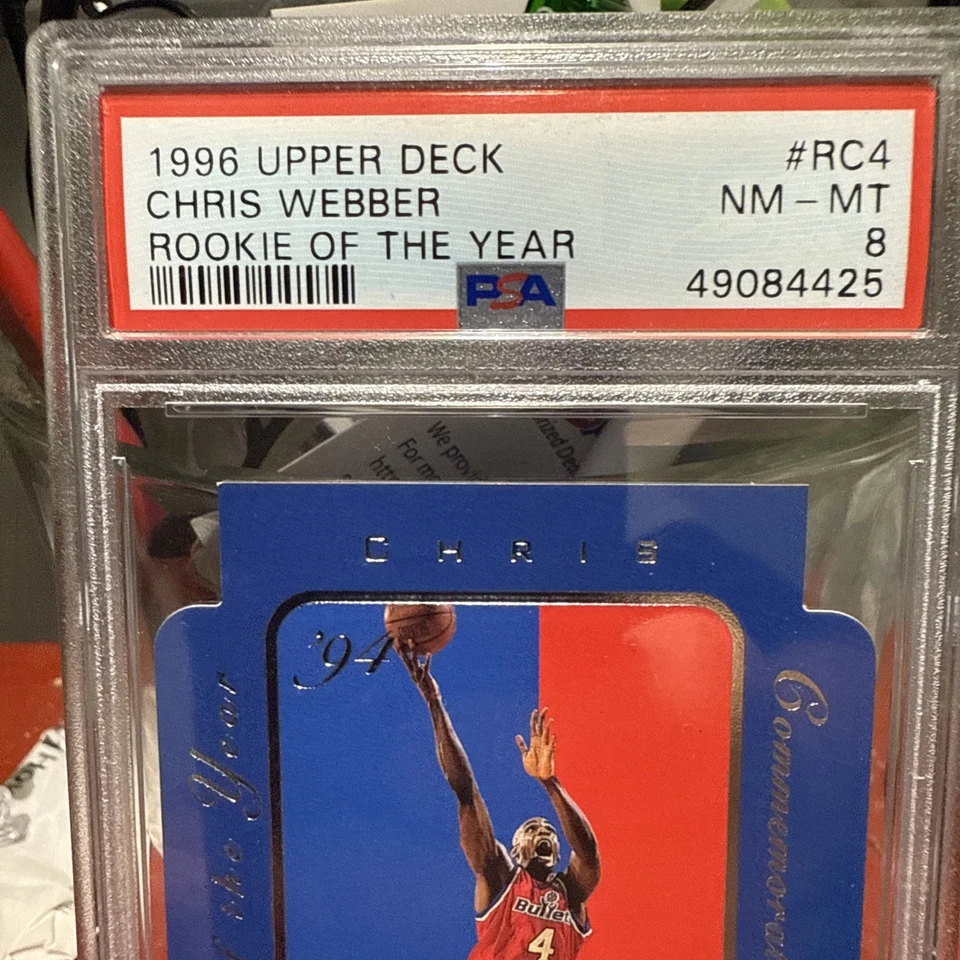 1996 年 Chris Webber 🔥 年度新秀 PSA 8 模切铬合金 — 第 2/3 张图片