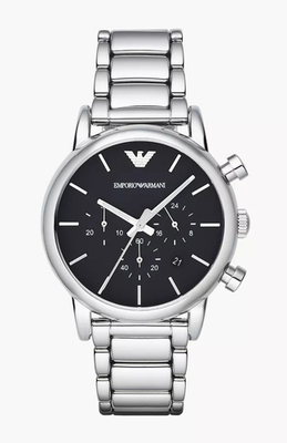 EMPORIO ARMANI $325 Men's Chronograph Stainless Steel Watch 41mm