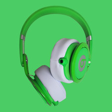 Beats Mixr Wired Headphones Green White   Mint Condition DJ On-Ear