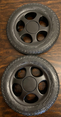 PAIR Flat-Free Drive Wheels Tires for Quickie Pulse 6, Zippie ZM-310 126539