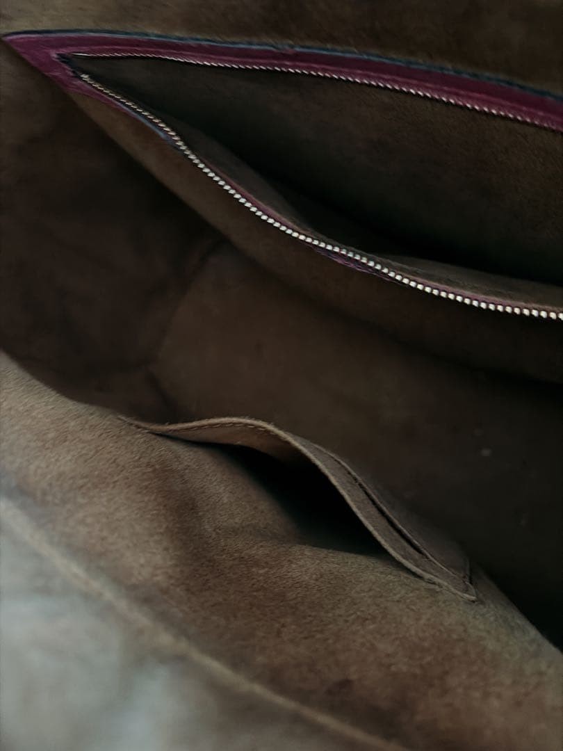 GUCCI GG Pattern Tote Bag Leather Pink Red Authentic Used Excellent Condition thumbnail 4