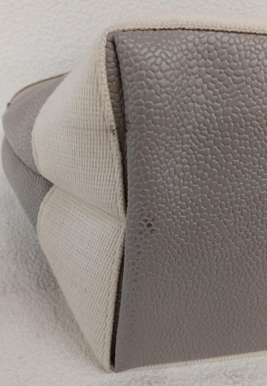 Mini Tote Bag Model Gray White Missing Pouch Cond… - image 9