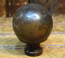 HOLLOW BRASS BALL DOOR KNOB 1-11/16" DOORKNOB VINTAGE 1940s REPAIR RESTORE CRAFT