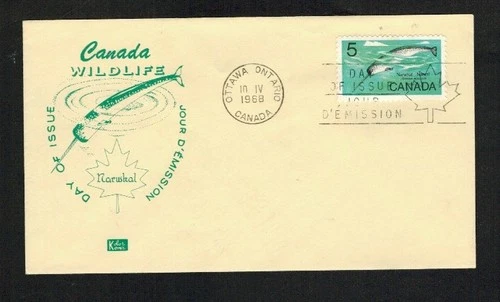Canada #480i,  1968 5¢ Narwhal Kolor Kover cachet FDC