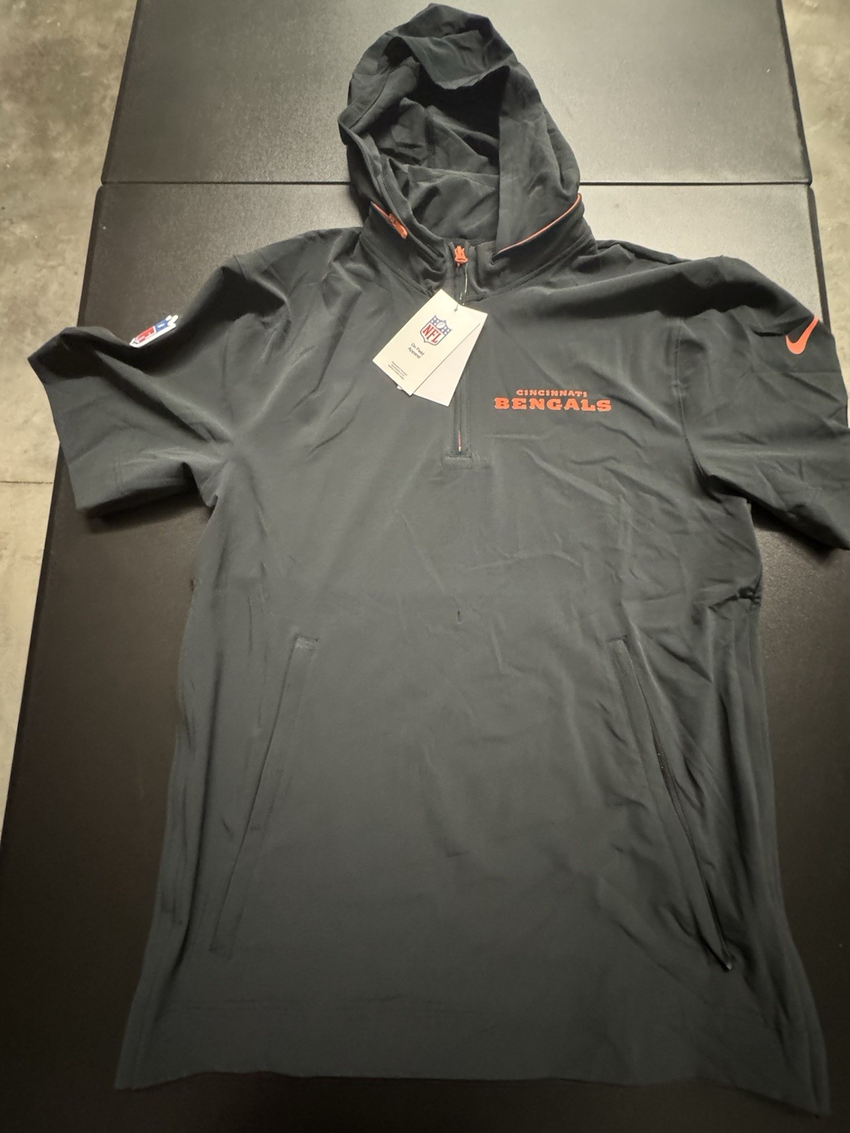 SACAI X NIKE Giacca Coach Uomo Nike Cincinnati Bengals SS Small Nera S Leggera Nuova con etichette