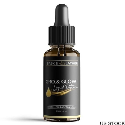 #ad Gro amp; Glow Liquid Vitamin Supplement Bask amp; Lather 2 fl oz 60 mL Bottle $10.78