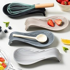 Spoon Rest Non-slip Silicone Kitchen Holder Heat Resistant Utensil Cooking Rack